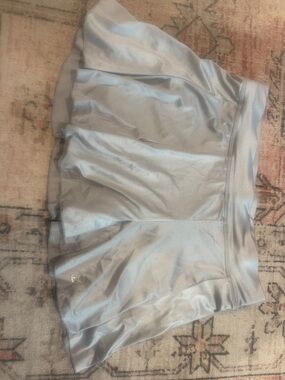 Silver Active Pleated Skirt